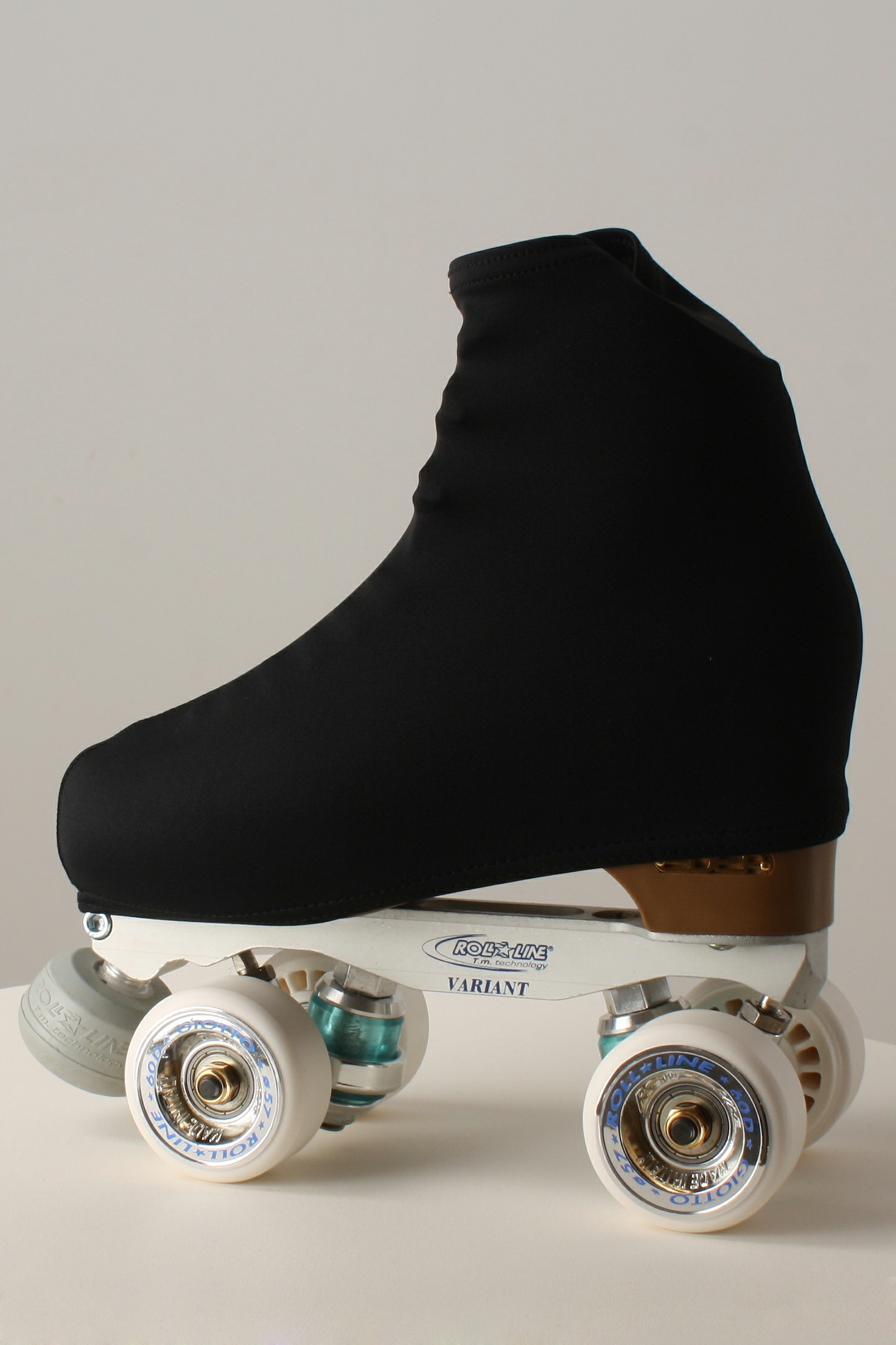 CALZITALY 70 DEN - Fundas para botas de patinaje sobre ruedas, para mujeres  y niñas (negro/piel)